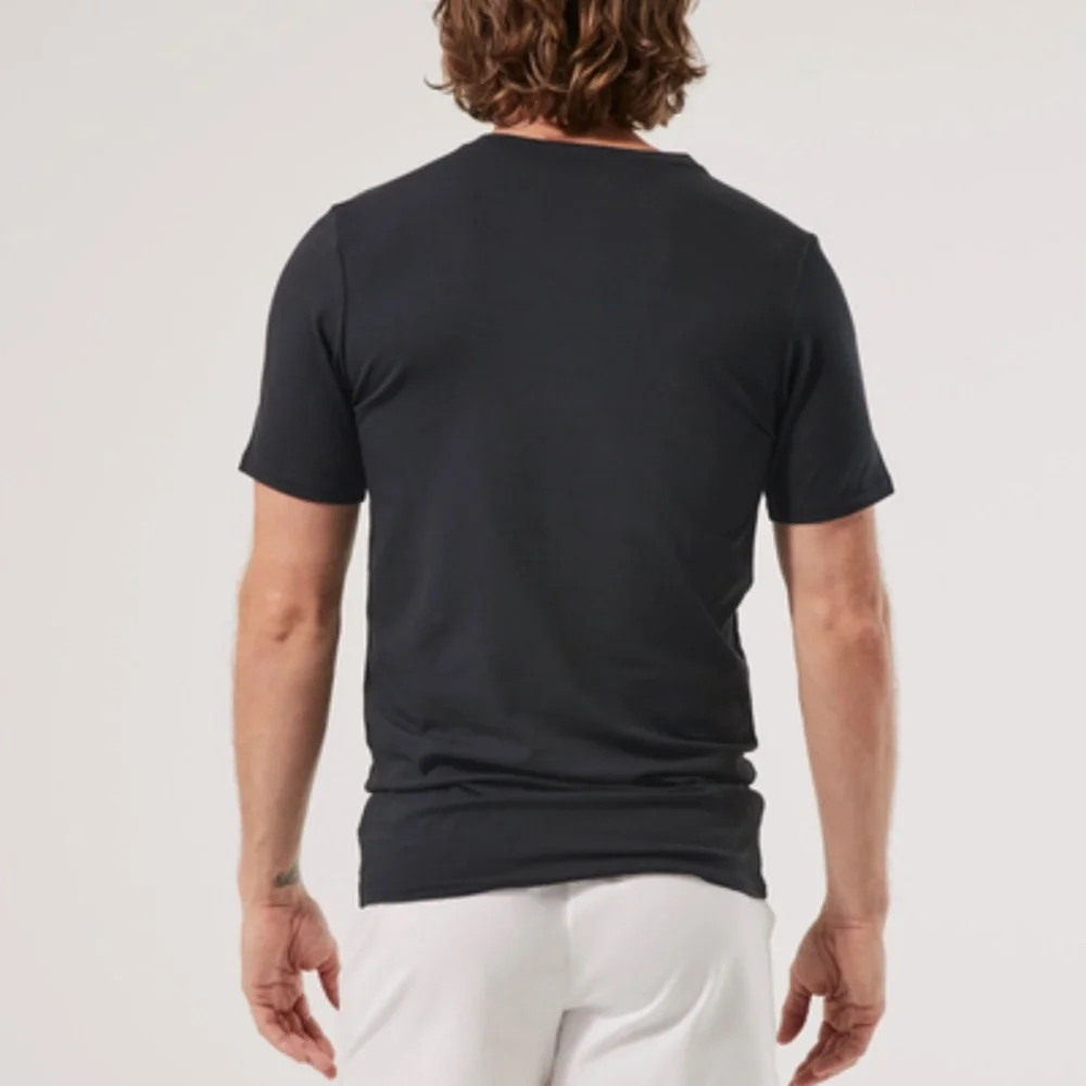 Calvin Klein Men Underwear T-Shirt V-Neck 2 Pack Cotton Stretch Black NB1179001 - Picture 4 of 11